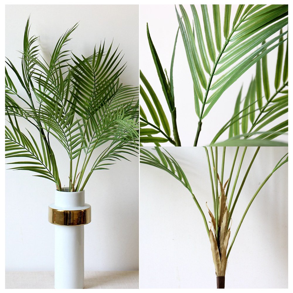 Amazon｜人工観葉植物・パーム・リーフ・ブッシュ・全長90cm/88cm